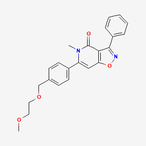 6-{4-[(2-methoxyethoxy)methyl]phenyl}-5-methyl-3-phenyl-4H,5H-[1,2]oxazolo[4,5-c]pyridin-4-one chemical structure (CAS 500164-74-9)