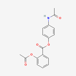 4-Acetamidophenyl 2-acetoxybenzoate chemical structure (CAS 5003-48-5)