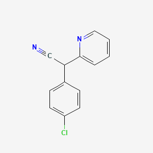 2-(4-Chlorophenyl)-2-(pyridin-2-yl)acetonitrile chemical structure (CAS 5005-37-8)