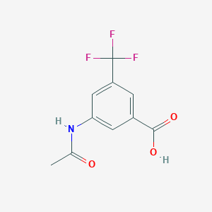 3-Acetamido-5-(trifluoromethyl)benzoic acid chemical structure (CAS 500590-51-2)