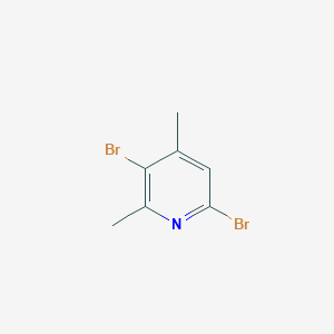 3,6-Dibromo-2,4-dimethylpyridine chemical structure (CAS 5006-57-5)
