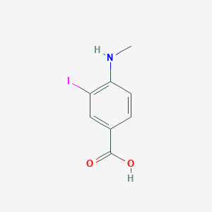 3-Iodo-4-(methylamino)benzoic acid chemical structure (CAS 500699-01-4)