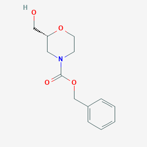 Benzyl (R)-2-(hydroxymethyl)morpholine-4-carboxylate chemical structure (CAS 500702-97-6)