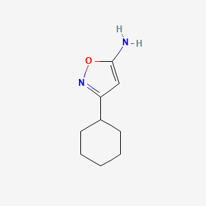 3-Cyclohexylisoxazol-5-amine chemical structure (CAS 500766-46-1)
