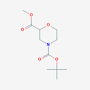 4-tert-Butyl 2-methyl morpholine-2,4-dicarboxylate chemical structure (CAS 500789-41-3)