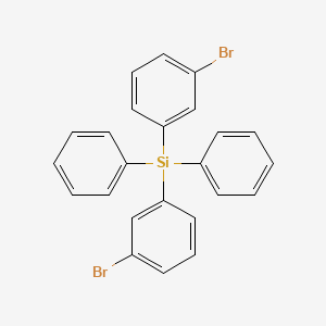 Bis(3-bromophenyl)diphenylsilane chemical structure (CAS 500886-98-6)