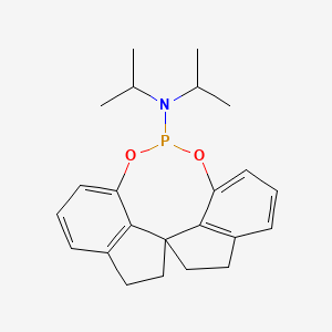(11aR)-N,N-Diisopropyl-4,5,6,7-tetrahydrodiindeno[7,1-de:1',7'-fg][1,3,2]dioxaphosphocin-12-amine chemical structure (CAS 500997-67-1)