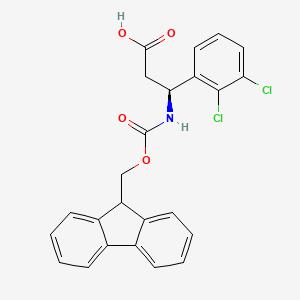(S)-3-((((9H-Fluoren-9-yl)methoxy)carbonyl)amino)-3-(2,3-dichlorophenyl)propanoic acid chemical structure (CAS 501015-35-6)