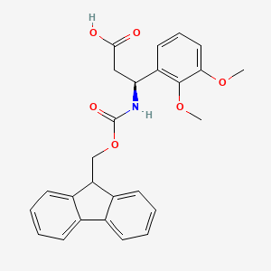 (S)-3-((((9H-Fluoren-9-yl)methoxy)carbonyl)amino)-3-(2,3-dimethoxyphenyl)propanoic acid chemical structure (CAS 501015-36-7)
