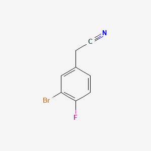 2-(3-Bromo-4-fluorophenyl)acetonitrile chemical structure (CAS 501420-63-9)