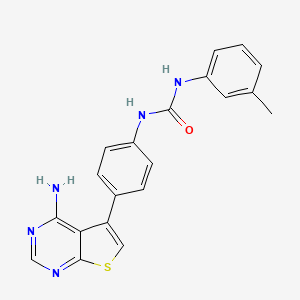 1-(4-(4-Aminothieno[2,3-d]pyrimidin-5-yl)phenyl)-3-(m-tolyl)urea chemical structure (CAS 501698-03-9)