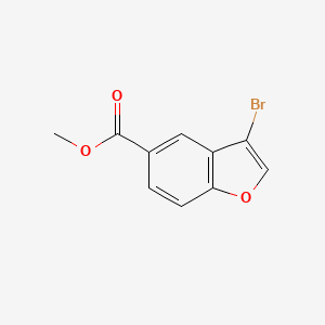 Methyl 3-bromobenzofuran-5-carboxylate chemical structure (CAS 501892-90-6)