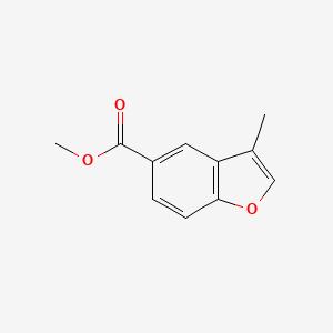 3-Methylbenzofuran-5-carboxylic acid methyl ester chemical structure (CAS 501892-98-4)