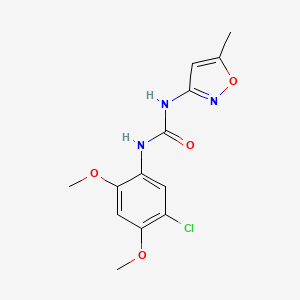 1-(5-Chloro-2,4-dimethoxyphenyl)-3-(5-methylisoxazol-3-yl)urea chemical structure (CAS 501925-31-1)
