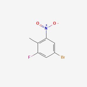 4-Bromo-2-fluoro-6-nitrotoluene chemical structure (CAS 502496-34-6)