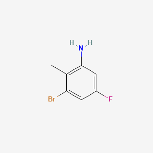 3-Bromo-5-fluoro-2-methylaniline chemical structure (CAS 502496-36-8)