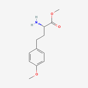 Methyl (S)-2-amino-4-(4-methoxyphenyl)butanoate chemical structure (CAS 502697-51-0)