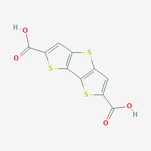 dithieno[3,2-b:2',3'-d]thiophene-2,6-dicarboxylic acid chemical structure (CAS 502764-53-6)