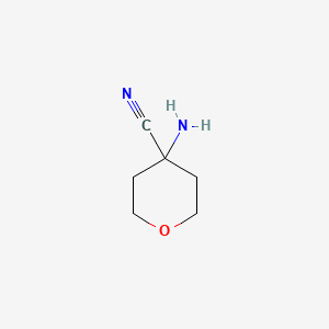 4-Aminotetrahydro-2H-pyran-4-carbonitrile chemical structure (CAS 50289-12-8)