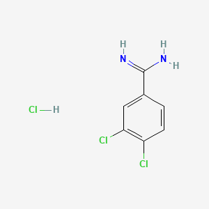 3,4-Dichlorobenzene-1-carboximidamide hydrochloride chemical structure (CAS 50292-25-6)