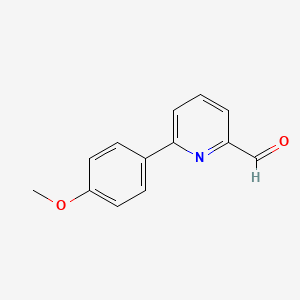 6-(4-Methoxyphenyl)picolinaldehyde chemical structure (CAS 502925-47-5)