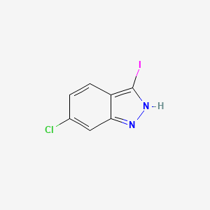 6-Chloro-3-iodo-1H-indazole chemical structure (CAS 503045-59-8)