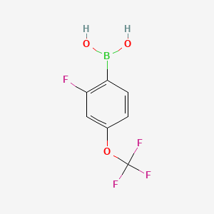 (2-Fluoro-4-(trifluoromethoxy)phenyl)boronic acid chemical structure (CAS 503309-10-2)