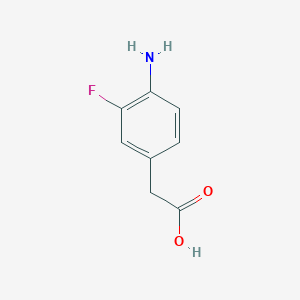 4-Amino-3-fluorophenylacetic acid chemical structure (CAS 503315-77-3)