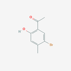 1-(5-bromo-2-hydroxy-4-methylphenyl)ethan-1-one chemical structure (CAS 50342-17-1)