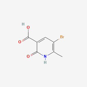 5-Bromo-2-hydroxy-6-methylnicotinic acid chemical structure (CAS 503437-35-2)