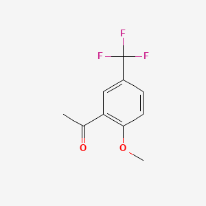 1-(2-Methoxy-5-trifluoromethylphenyl)ethanone chemical structure (CAS 503464-99-1)