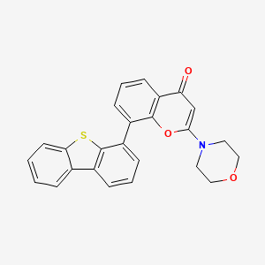 8-(Dibenzo[b,d]thiophen-4-yl)-2-morpholino-4H-chromen-4-one chemical structure (CAS 503468-95-9)