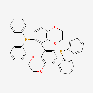 (S)-6,6'-Bis(diphenylphosphino)-2,2',3,3'-tetrahydro-5,5'-bibenzo[b][1,4]dioxine chemical structure (CAS 503538-68-9)