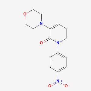 3-Morpholino-1-(4-nitrophenyl)-5,6-dihydropyridin-2(1H)-one chemical structure (CAS 503615-03-0)