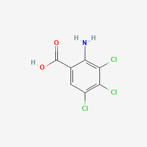 2-Amino-3,4,5-trichlorobenzoic acid chemical structure (CAS 50419-72-2)
