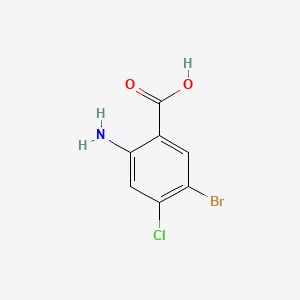 2-Amino-5-bromo-4-chlorobenzoic acid chemical structure (CAS 50419-88-0)