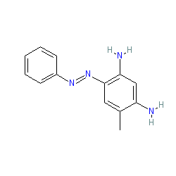 4-Methyl-6-(phenyldiazenyl)benzene-1,3-diamine chemical structure (CAS 5042-54-6)