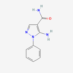 5-Amino-1-phenyl-1H-pyrazole-4-carboxamide chemical structure (CAS 50427-77-5)