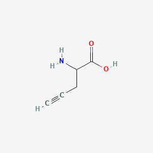 2-Aminopent-4-ynoic acid chemical structure (CAS 50428-03-0)