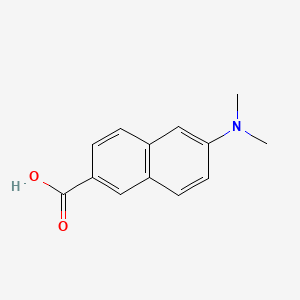 6-(Dimethylamino)-2-naphthoic acid chemical structure (CAS 5043-05-0)