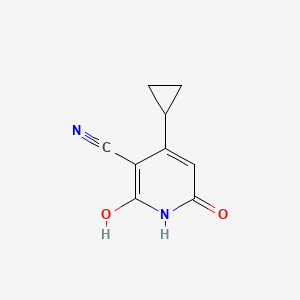 4-Cyclopropyl-6-hydroxy-2-oxo-1,2-dihydropyridine-3-carbonitrile chemical structure (CAS 504407-63-0)
