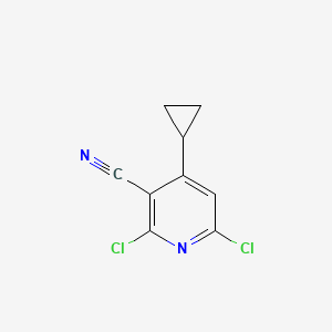 2,6-Dichloro-4-cyclopropylnicotinonitrile chemical structure (CAS 504407-64-1)