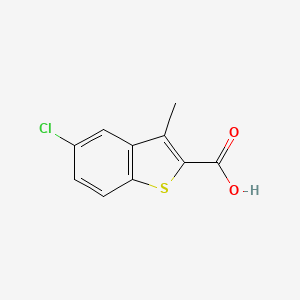 5-Chloro-3-methylbenzo[b]thiophene-2-carboxylic acid chemical structure (CAS 50451-84-8)