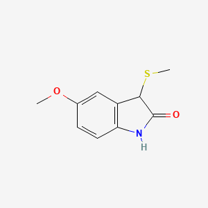 5-Methoxy-3-(methylthio)indolin-2-one chemical structure (CAS 50461-38-6)