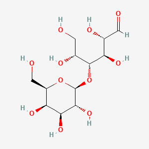 (2S,3R,4R,5R)-2,3,5,6-Tetrahydroxy-4-(((2S,3R,4S,5R,6R)-3,4,5-trihydroxy-6-(hydroxymethyl)tetrahydro-2H-pyran-2-yl)oxy)hexanal chemical structure (CAS 50468-56-9)