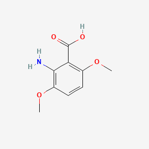 2-Amino-3,6-dimethoxybenzoic acid chemical structure (CAS 50472-10-1)