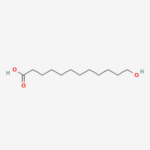 12-Hydroxydodecanoic acid chemical structure (CAS 505-95-3)