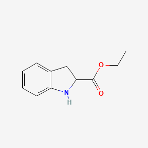 Ethyl indoline-2-carboxylate chemical structure (CAS 50501-07-0)