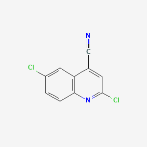 2,6-Dichloroquinoline-4-carbonitrile chemical structure (CAS 50504-14-8)