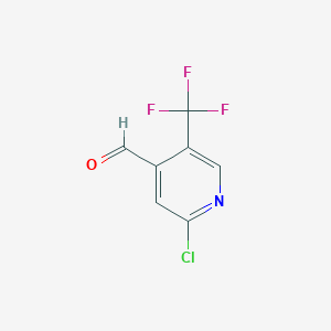 2-Chloro-5-(trifluoromethyl)isonicotinaldehyde chemical structure (CAS 505084-57-1)